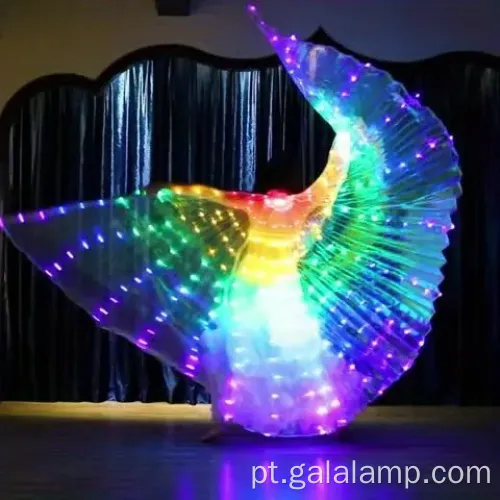 Capa fluorescente com design de asa de borboleta LED